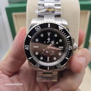 Black Stainless Steel Diver Watch - Men Accessories